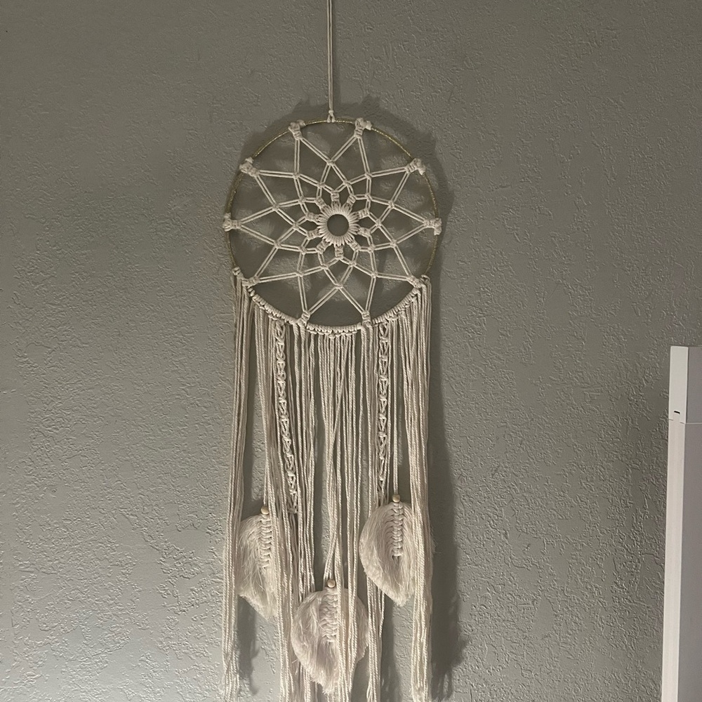 Elegant Cream Dreamcatcher Wall Decor